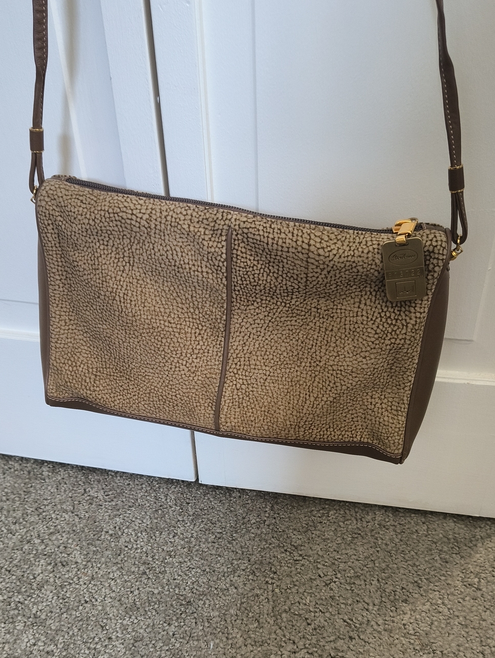 Borbonese Quail Print Crossbody Bag EUC